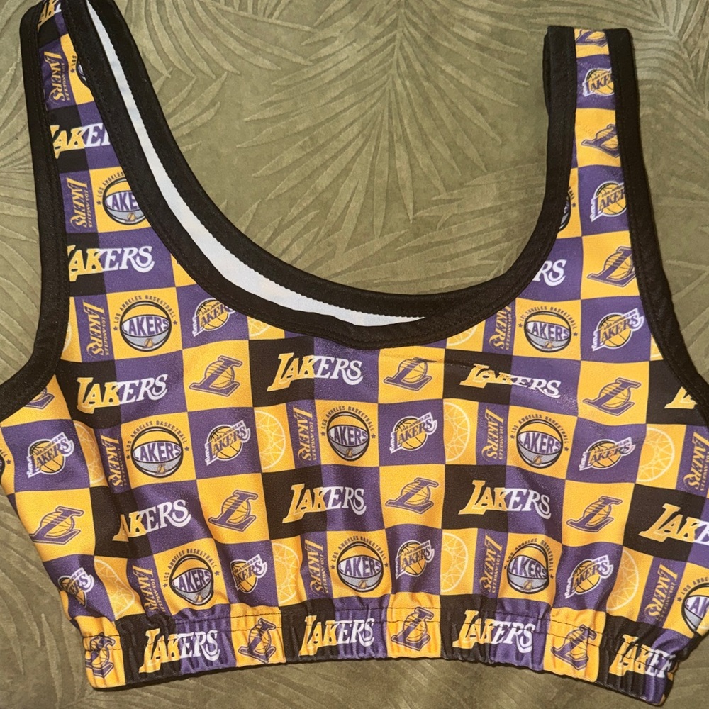 Lakers Checkered Sports Bra - Picture 4 of 4